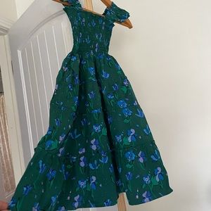 Hill house tiny nap dress in emerald space floral size 7/8